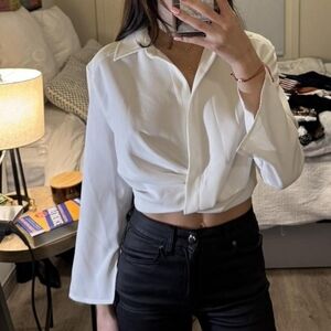 Zara White Blouse